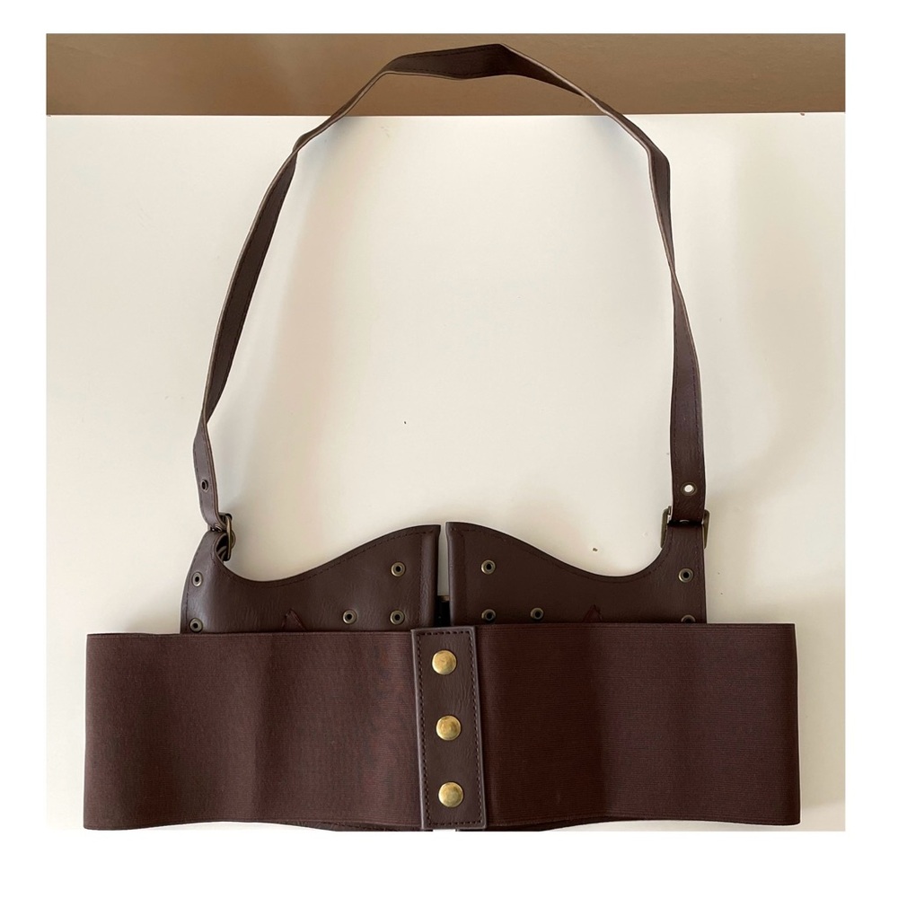 Steampunk Brown Corset Waist Cincher - Picture 5 of 8